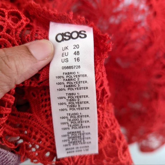 ASOS CURVE Mixed Lace Panel Jacket - Picture 14 of 14